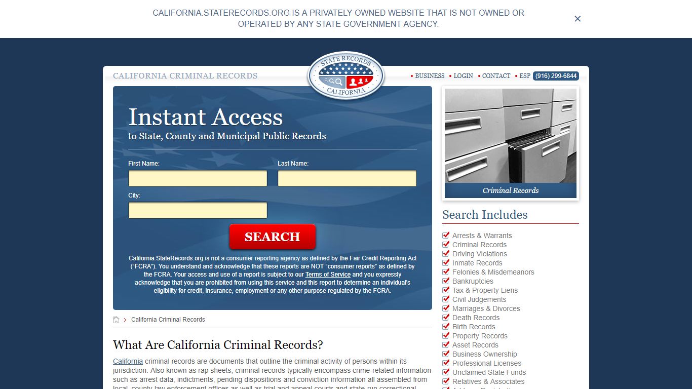 California Criminal Records | StateRecords.org